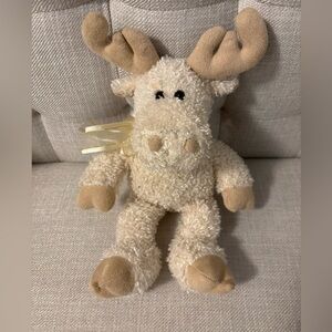 Kinder holiday ivory reindeer plush toy 12” new with tags